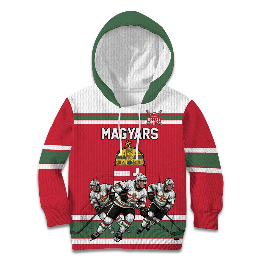 Hungary Hockey Custom Kid Hoodie Magyars Pride National Team