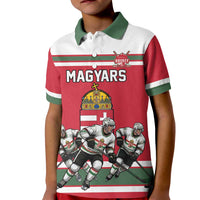 Hungary Hockey Custom Kid Polo Shirt Magyars Pride National Team