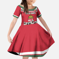 Hungary Hockey Custom Kid Short Sleeve Dress Magyars Pride National Team