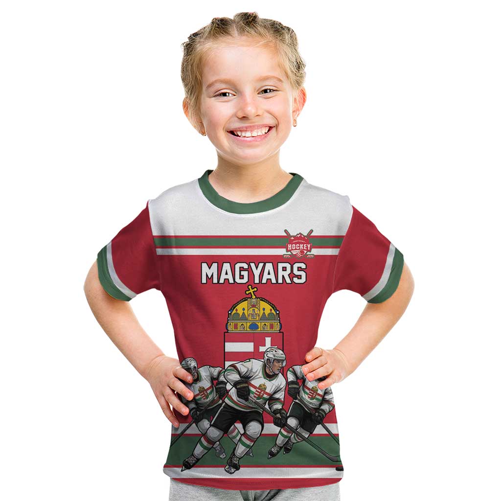 Hungary Hockey Custom Kid T Shirt Magyars Pride National Team