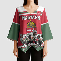 Hungary Hockey Custom Kimono Sleeve Blouse Magyars Pride National Team