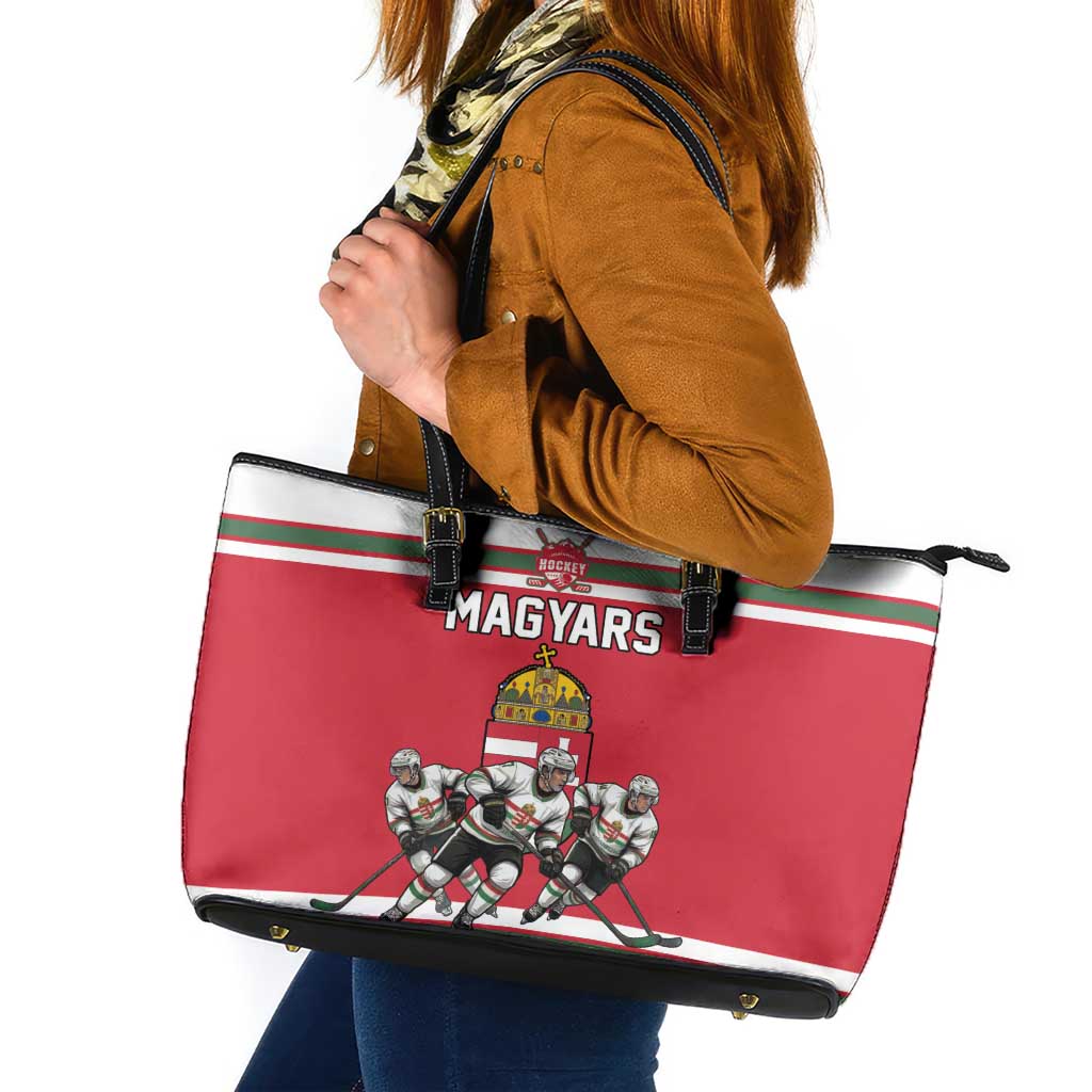 Hungary Hockey Leather Tote Bag Magyars Pride National Team