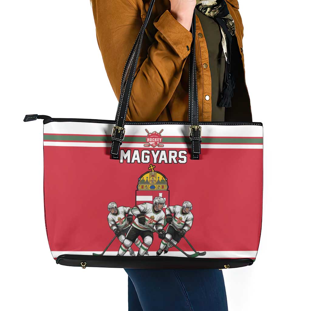 Hungary Hockey Leather Tote Bag Magyars Pride National Team