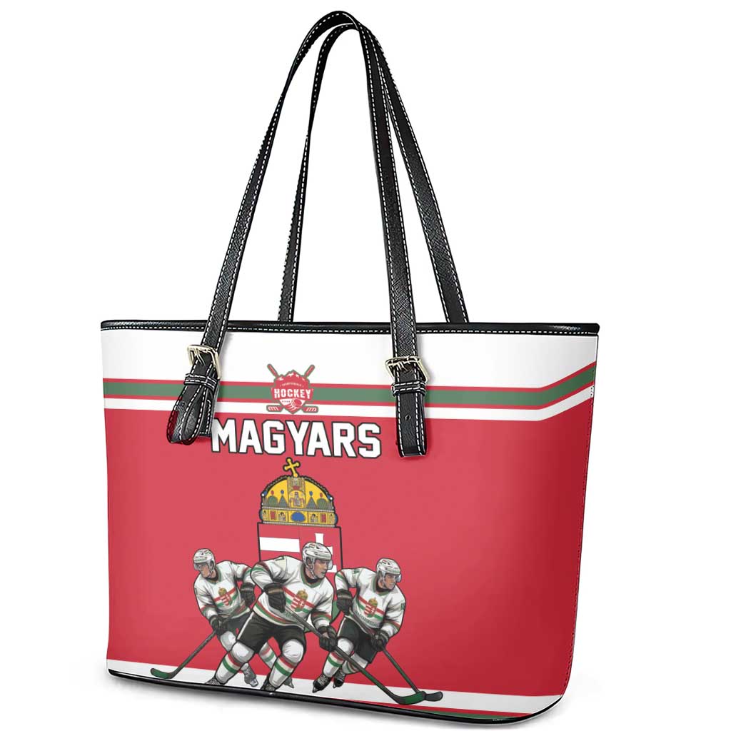 Hungary Hockey Leather Tote Bag Magyars Pride National Team