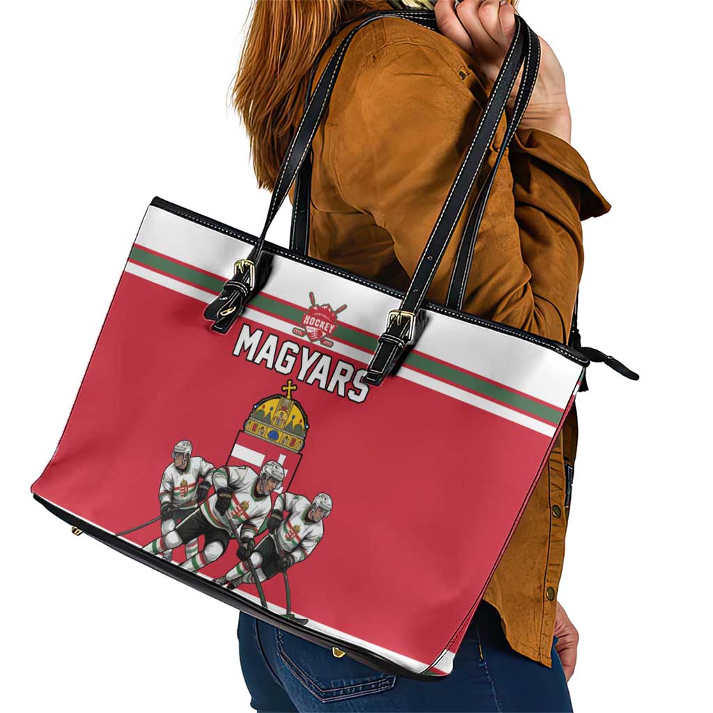Hungary Hockey Leather Tote Bag Magyars Pride National Team