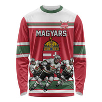 Hungary Hockey Custom Long Sleeve Shirt Magyars Pride National Team