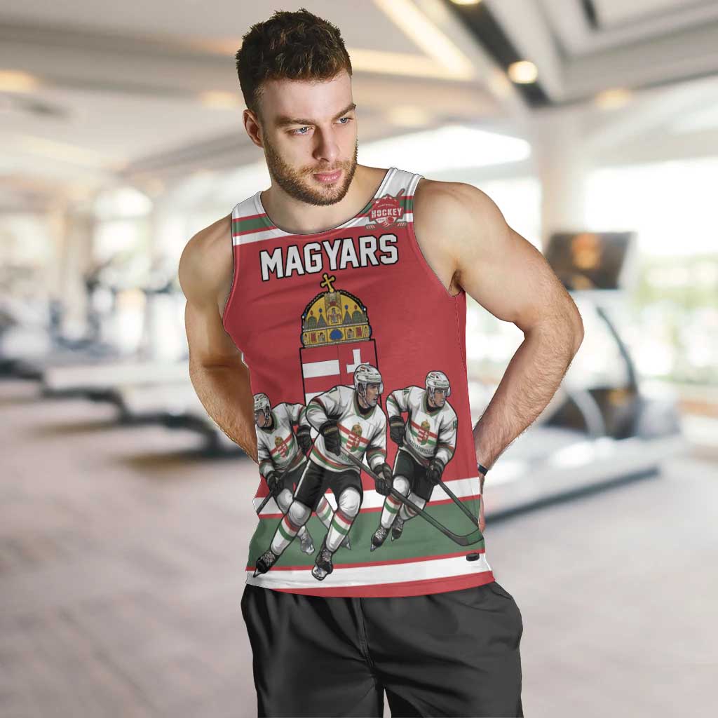 Hungary Hockey Custom Men Tank Top Magyars Pride National Team