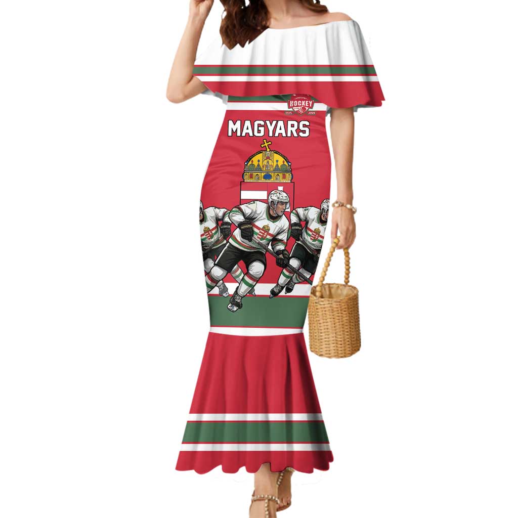 Hungary Hockey Custom Mermaid Dress Magyars Pride National Team