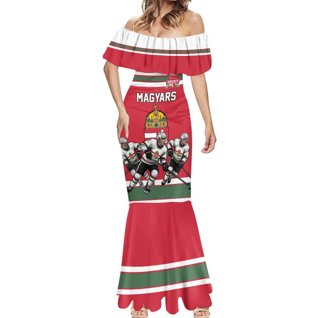 Hungary Hockey Custom Mermaid Dress Magyars Pride National Team