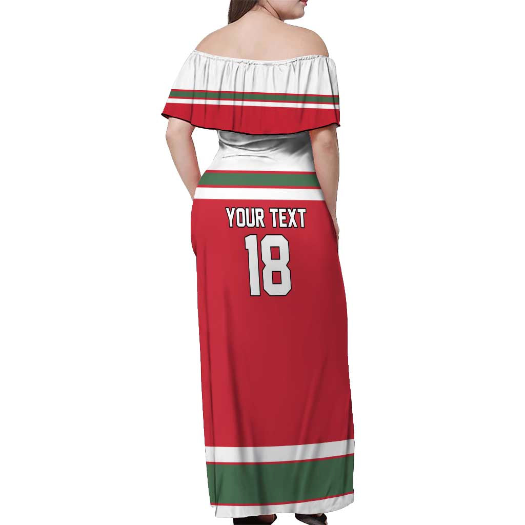 Hungary Hockey Custom Off Shoulder Maxi Dress Magyars Pride National Team