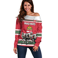 Hungary Hockey Custom Off Shoulder Sweater Magyars Pride National Team
