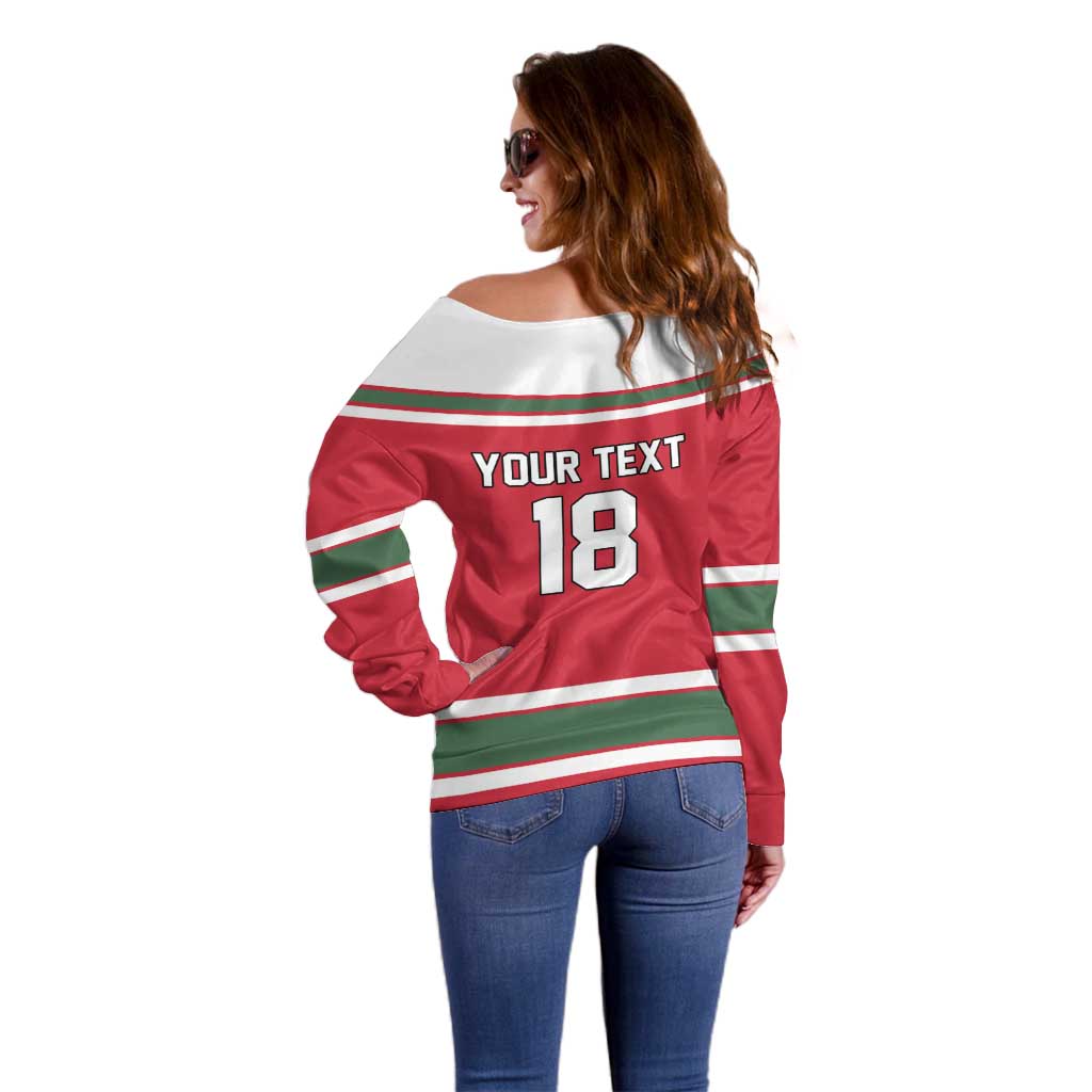 Hungary Hockey Custom Off Shoulder Sweater Magyars Pride National Team