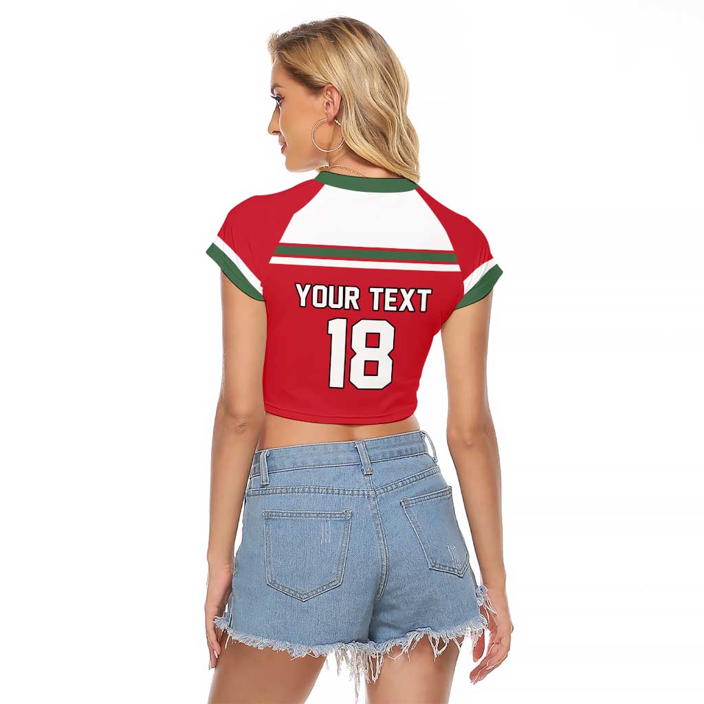 Hungary Hockey Custom Raglan Cropped T Shirt Magyars Pride National Team