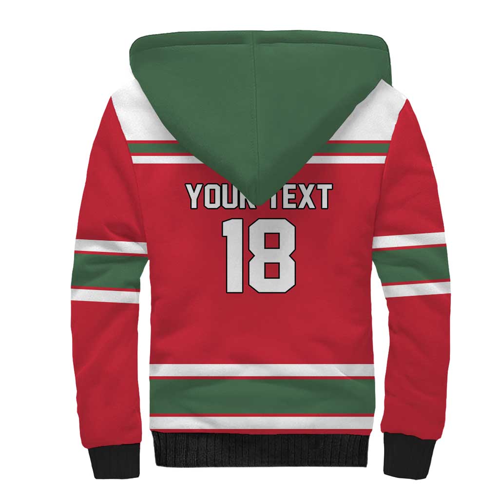 Hungary Hockey Custom Sherpa Hoodie Magyars Pride National Team