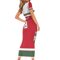 Hungary Hockey Custom Short Sleeve Bodycon Dress Magyars Pride National Team