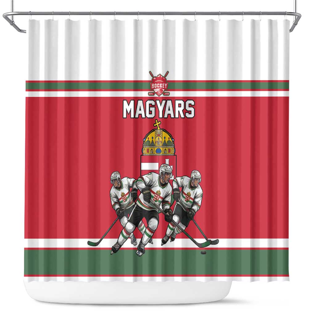 Hungary Hockey Shower Curtain Magyars Pride National Team