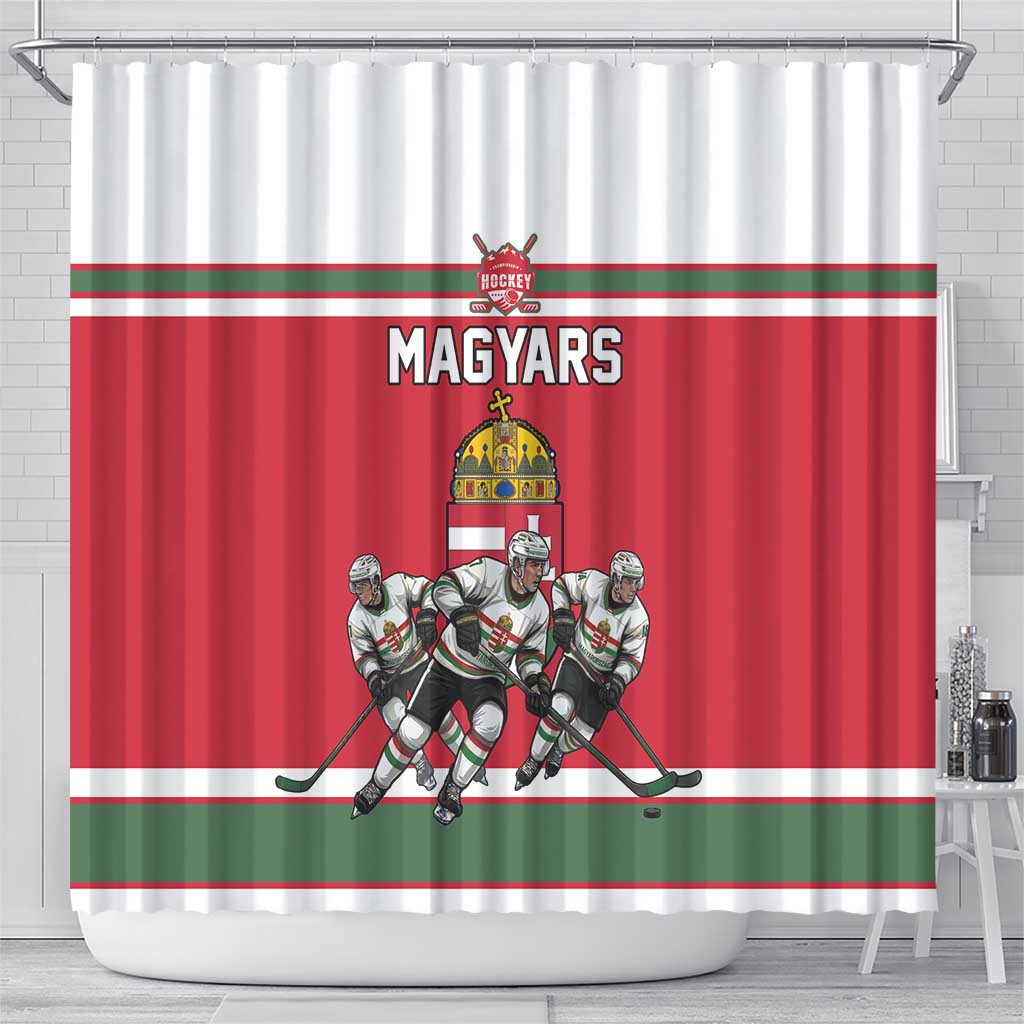 Hungary Hockey Shower Curtain Magyars Pride National Team