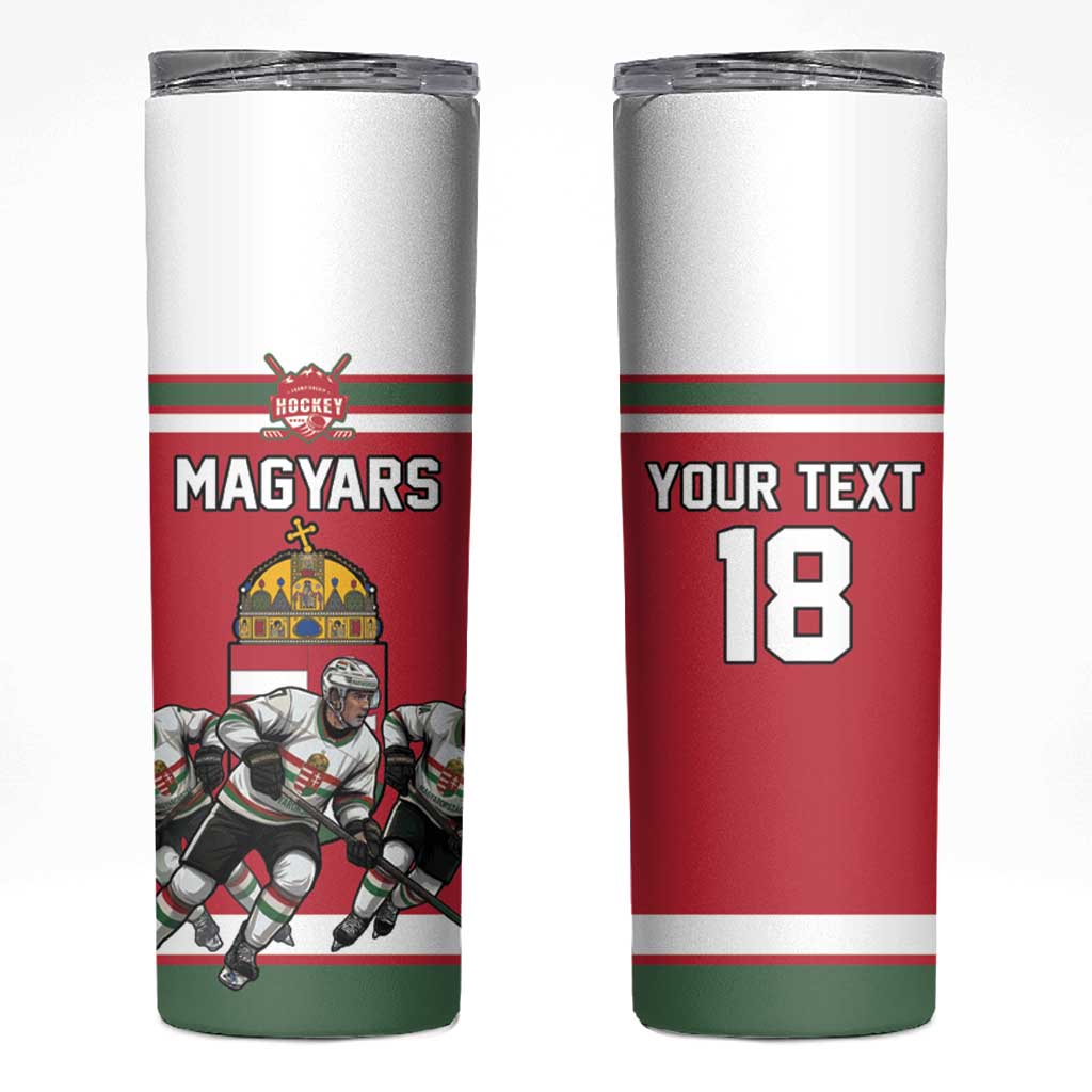 Hungary Hockey Custom Skinny Tumbler Magyars Pride National Team