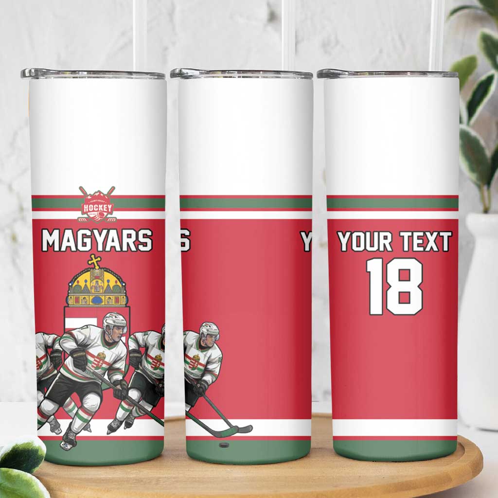 Hungary Hockey Custom Skinny Tumbler Magyars Pride National Team