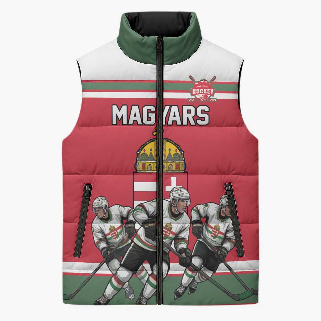 Hungary Hockey Custom Sleeveless Puffer Jacket Magyars Pride National Team