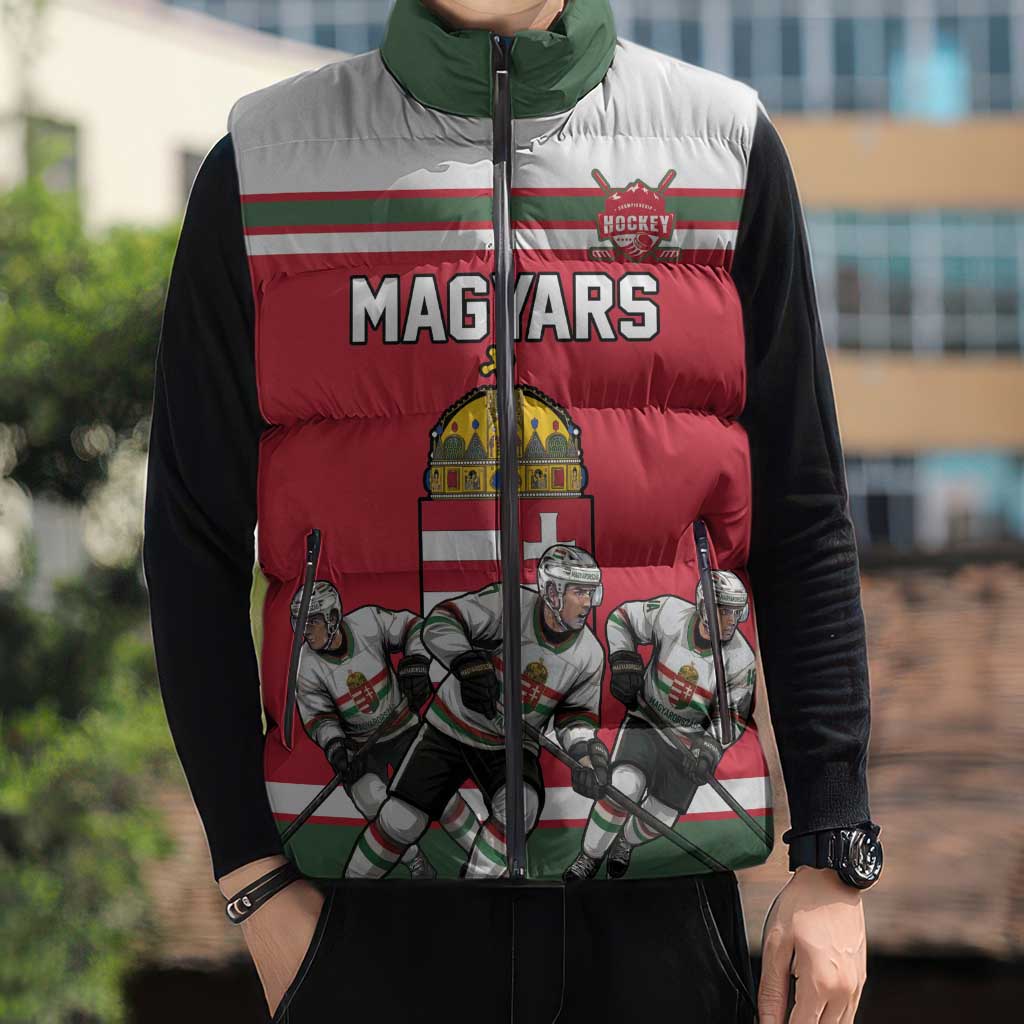 Hungary Hockey Custom Sleeveless Puffer Jacket Magyars Pride National Team