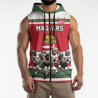 Hungary Hockey Custom Sleeveless Zip Hoodie Magyars Pride National Team