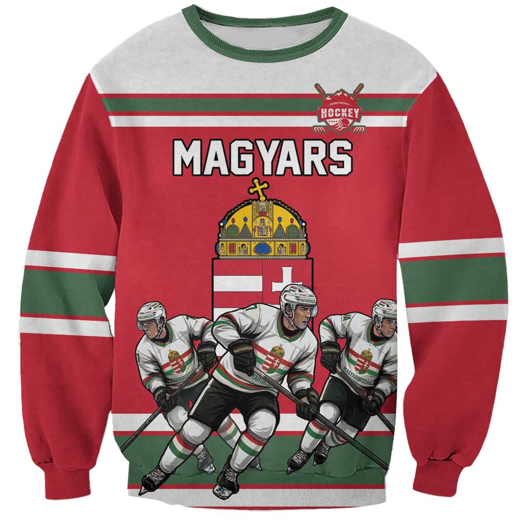 Hungary Hockey Custom Sweatshirt Magyars Pride National Team