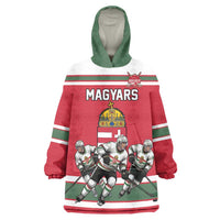 Hungary Hockey Custom Wearable Blanket Hoodie Magyars Pride National Team