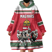 Hungary Hockey Custom Wearable Blanket Hoodie Magyars Pride National Team