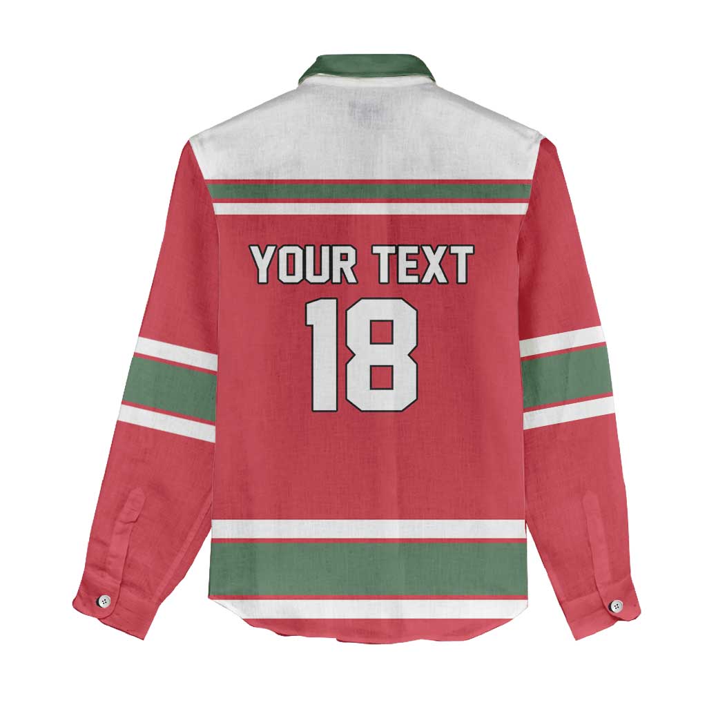 Hungary Hockey Custom Women Casual Shirt Magyars Pride National Team