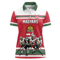 Hungary Hockey Custom Women Polo Shirt Magyars Pride National Team