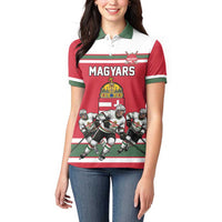 Hungary Hockey Custom Women Polo Shirt Magyars Pride National Team