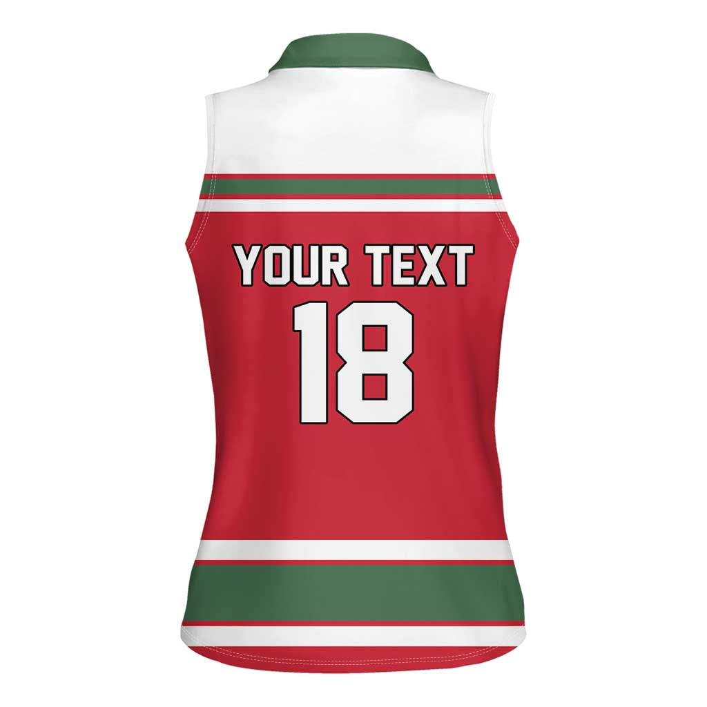 Hungary Hockey Custom Women Sleeveless Polo Shirt Magyars Pride National Team