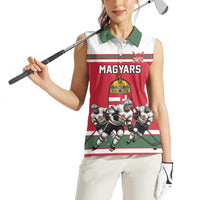 Hungary Hockey Custom Women Sleeveless Polo Shirt Magyars Pride National Team
