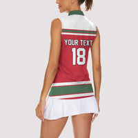Hungary Hockey Custom Women Sleeveless Polo Shirt Magyars Pride National Team
