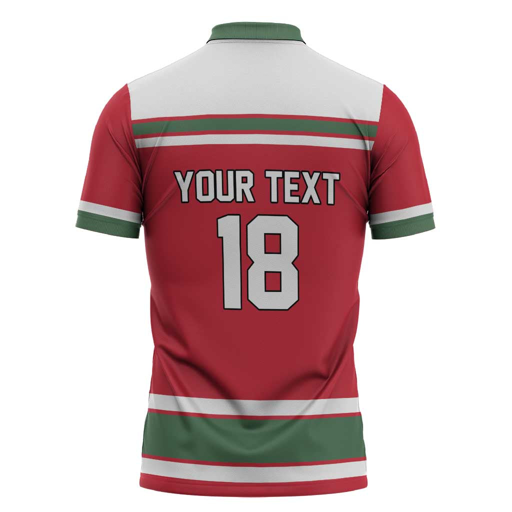 Hungary Hockey Custom Zipper Polo Shirt Magyars Pride National Team