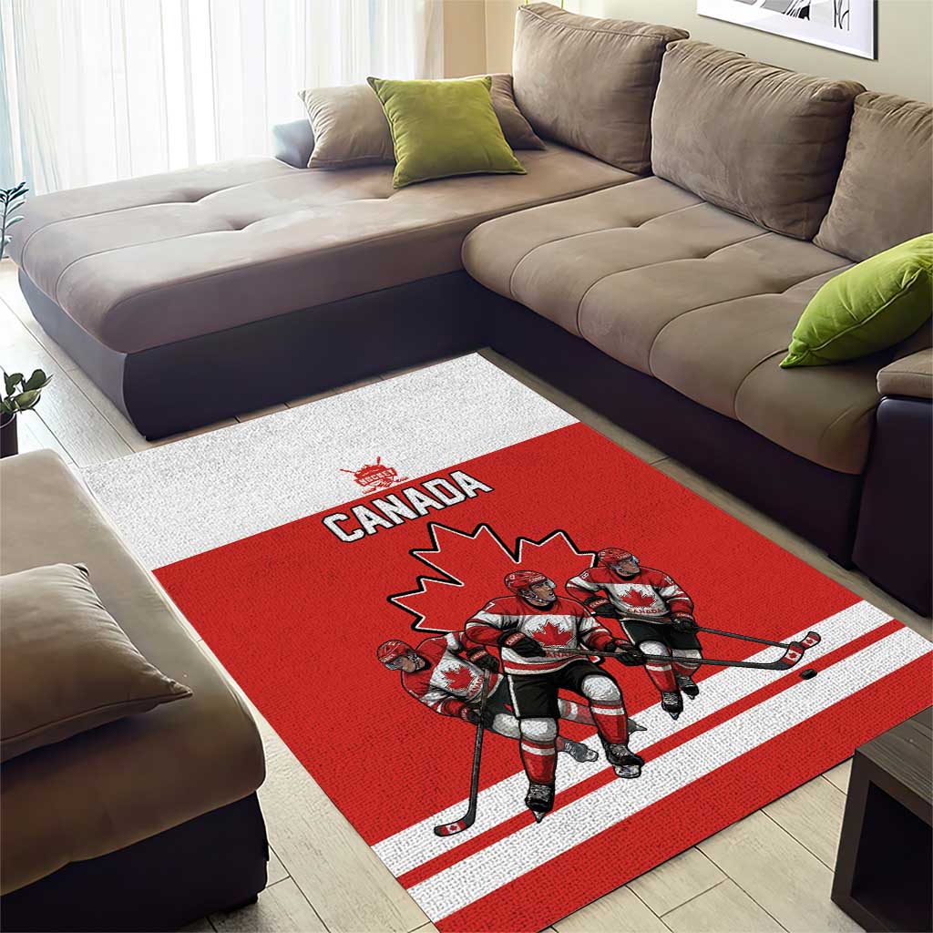Canada Hockey Area Rug Maple Leaf Northern Pride