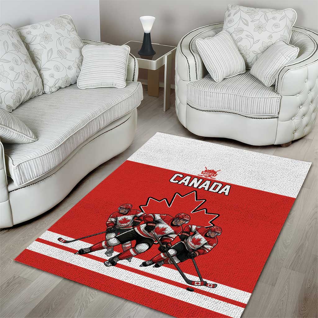 Canada Hockey Area Rug Maple Leaf Northern Pride