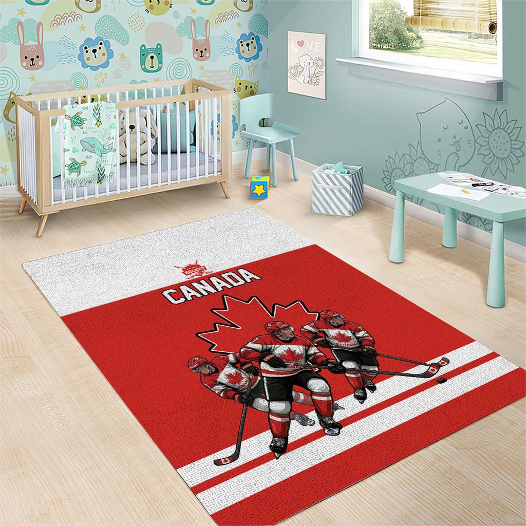 Canada Hockey Area Rug Maple Leaf Northern Pride