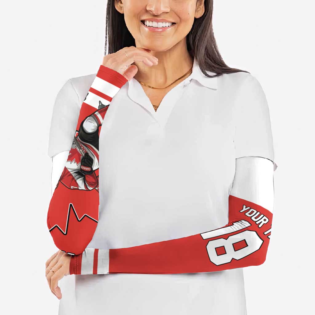 Canada Hockey Custom Arm Sleeves Maple Leaf Northern Pride