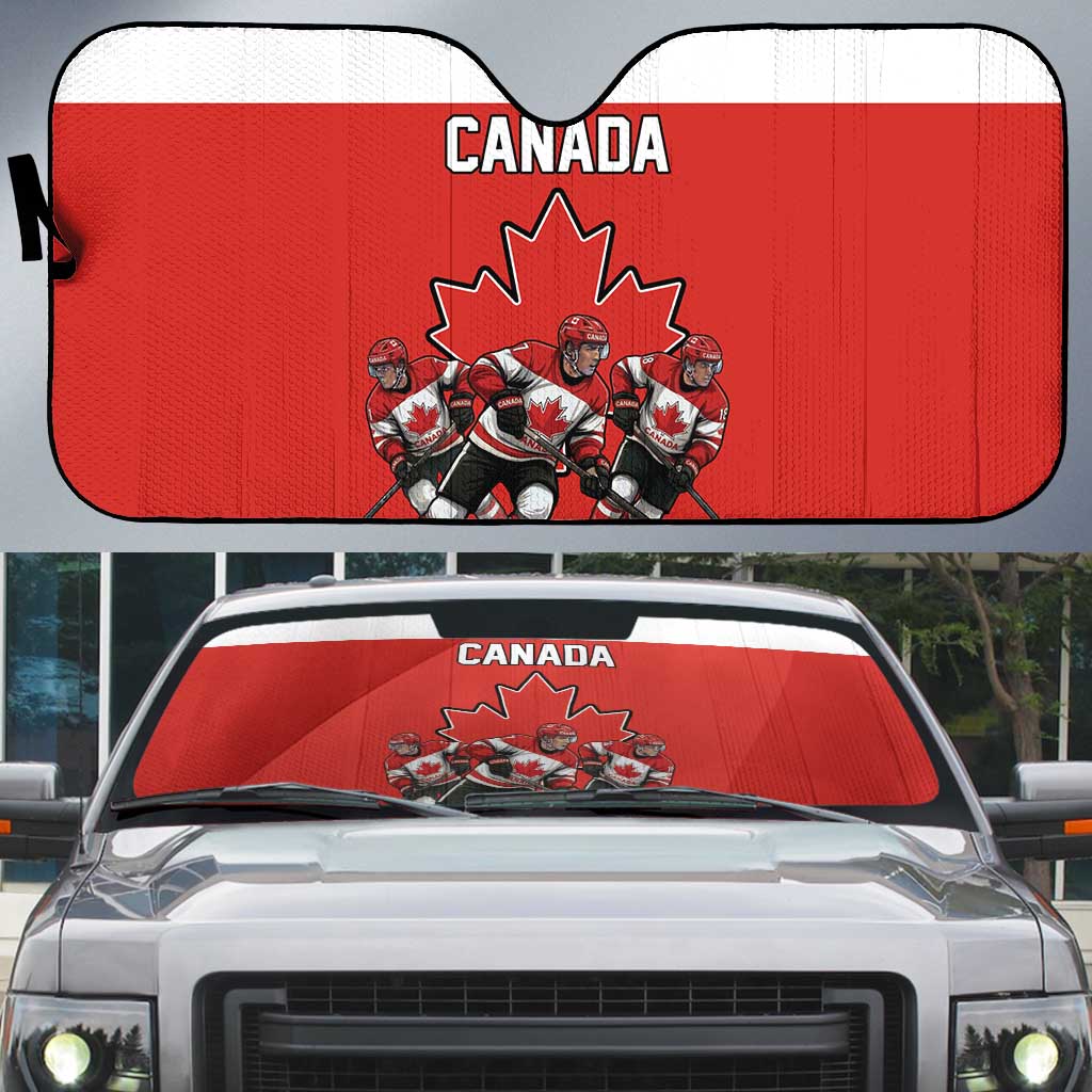 Canada Hockey Auto Sun Shade Maple Leaf Northern Pride