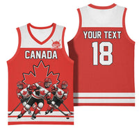 Canada Hockey Custom Basketball Jersey Maple Leaf Northern Pride