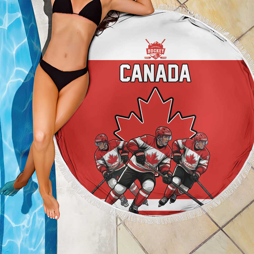 Canada Hockey Beach Blanket Maple Leaf Northern Pride