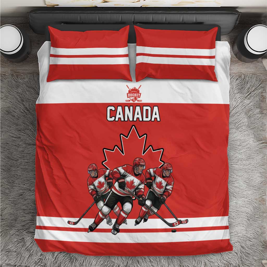 Canada Hockey Bedding Set Maple Leaf Northern Pride