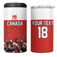 Canada Hockey Custom 4 in 1 Can Cooler Tumbler Maple Leaf Northern Pride