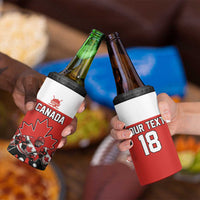 Canada Hockey Custom 4 in 1 Can Cooler Tumbler Maple Leaf Northern Pride
