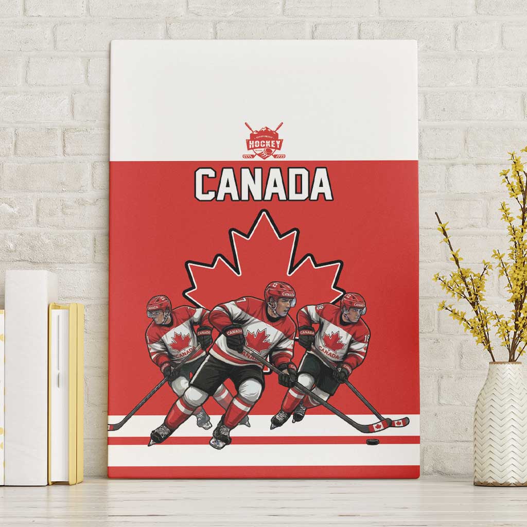 Canada Hockey Canvas Wall Art Maple Leaf Northern Pride