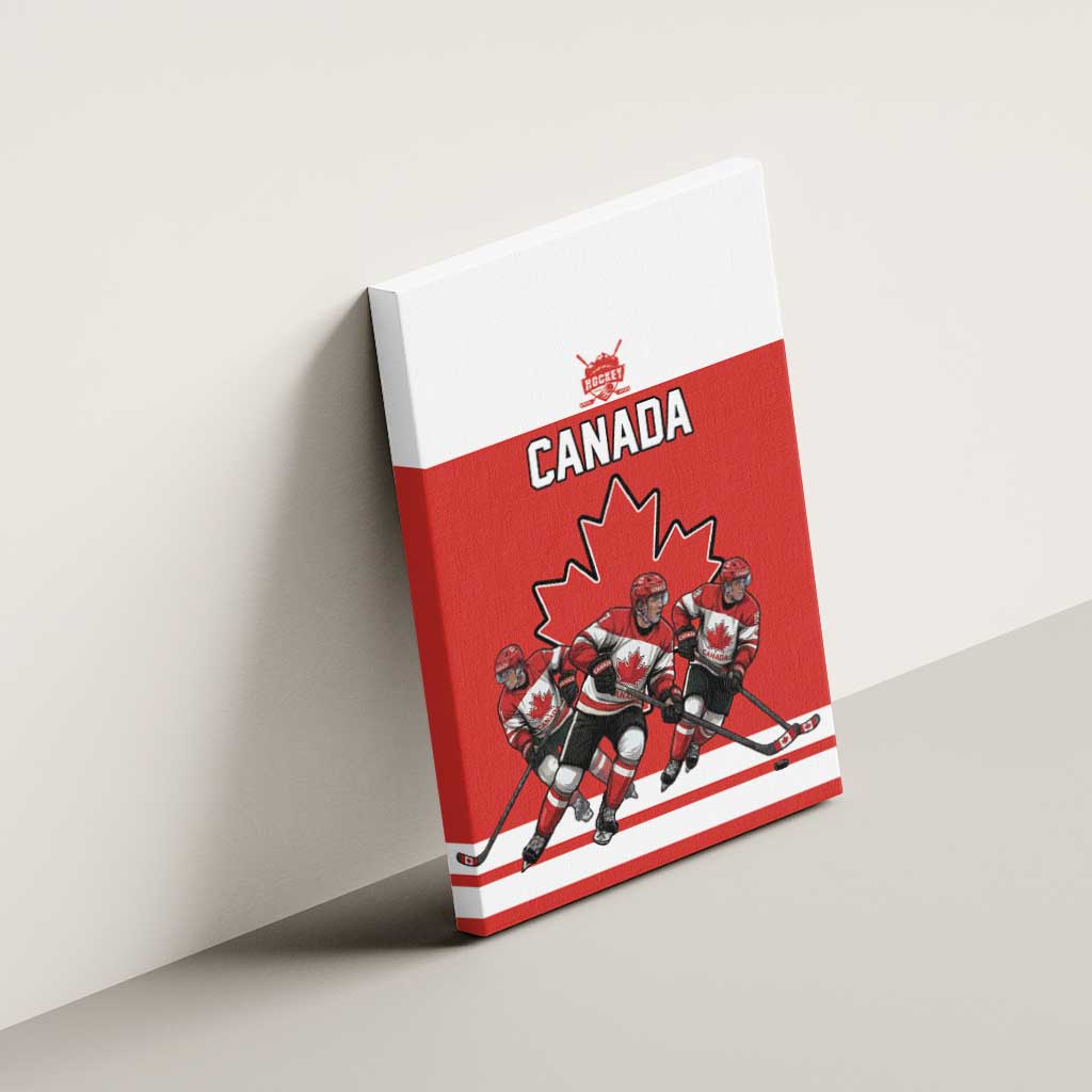 Canada Hockey Canvas Wall Art Maple Leaf Northern Pride