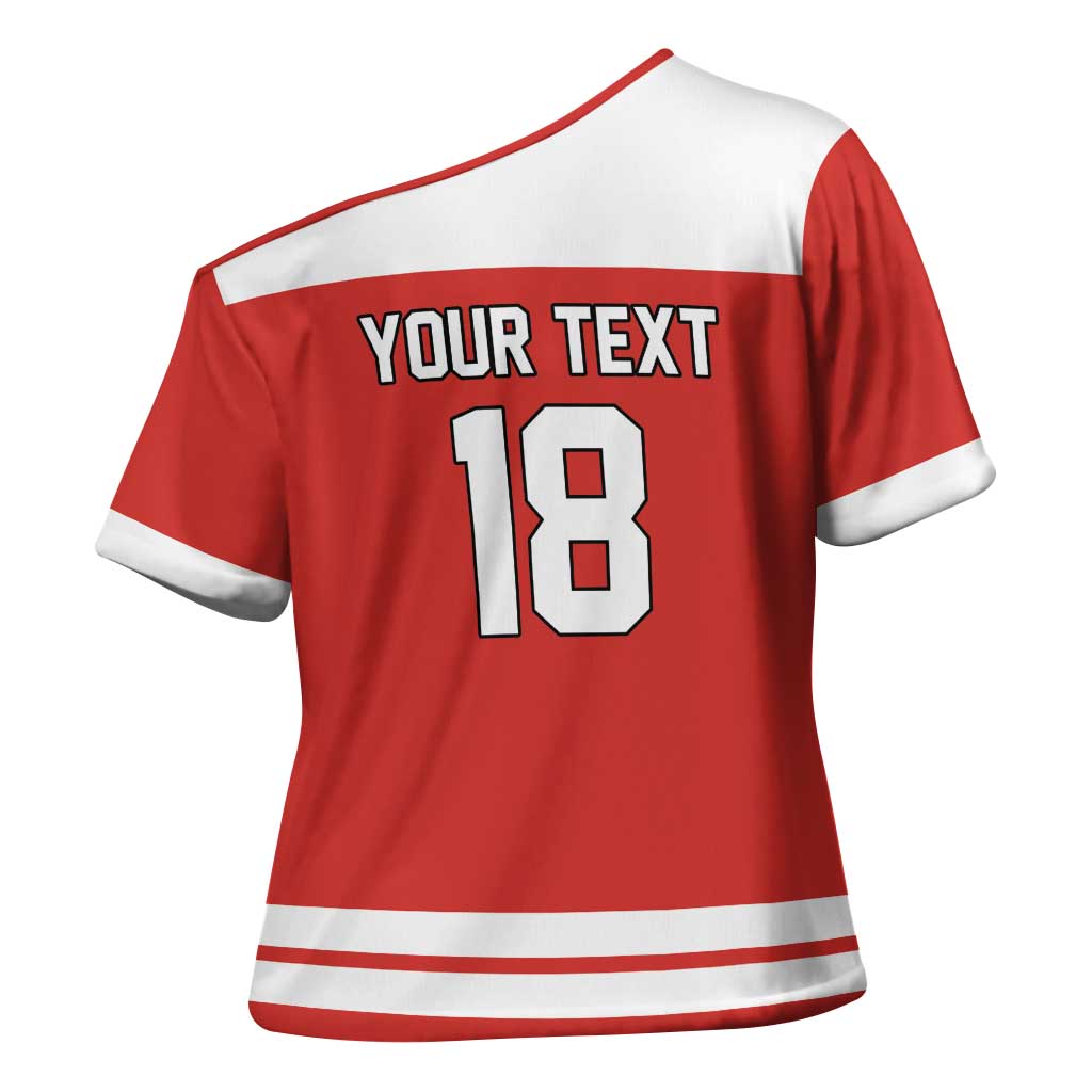 Canada Hockey Custom Cross Shoulder Shirt Maple Leaf Northern Pride