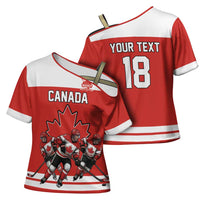Canada Hockey Custom Cross Shoulder Shirt Maple Leaf Northern Pride